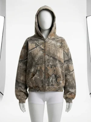 Pull camionneur coton camouflage style vintage urbain - Vue 1 - Pull camionneur