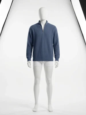 Pull camionneur homme texture gaufrée style vintage décontracté - Vue 1 - Pull camionneur