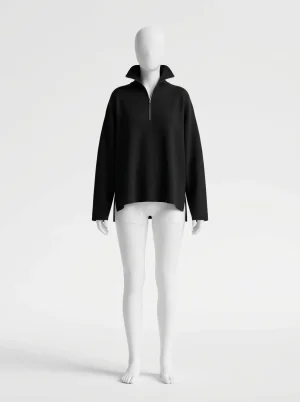 Pull camionneur maille respirante quotidien minimaliste femme - Vue 1 - Pull camionneur
